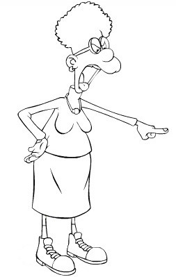 coloriage la maitresse de titeuf